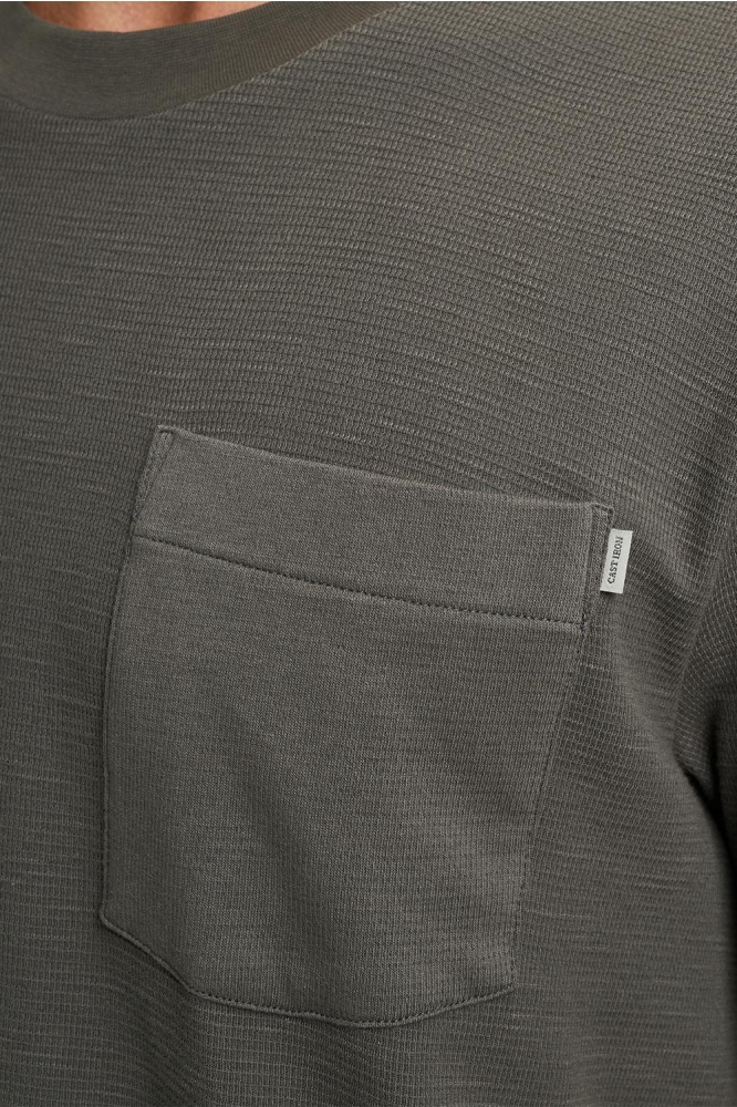 T SHIRT MET WAFELSTRUCTUUR CTSS2504582 9133 GRANITE GRAY